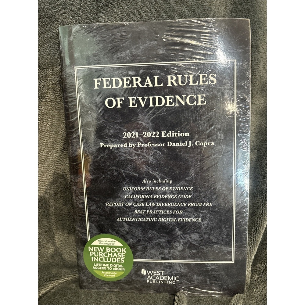 Federal Rules of Evidence 2021-2022 Ed. Prepared by Professor Daniel J. Capra